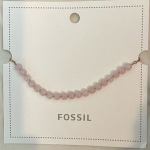 Fossil pink bead bracelet